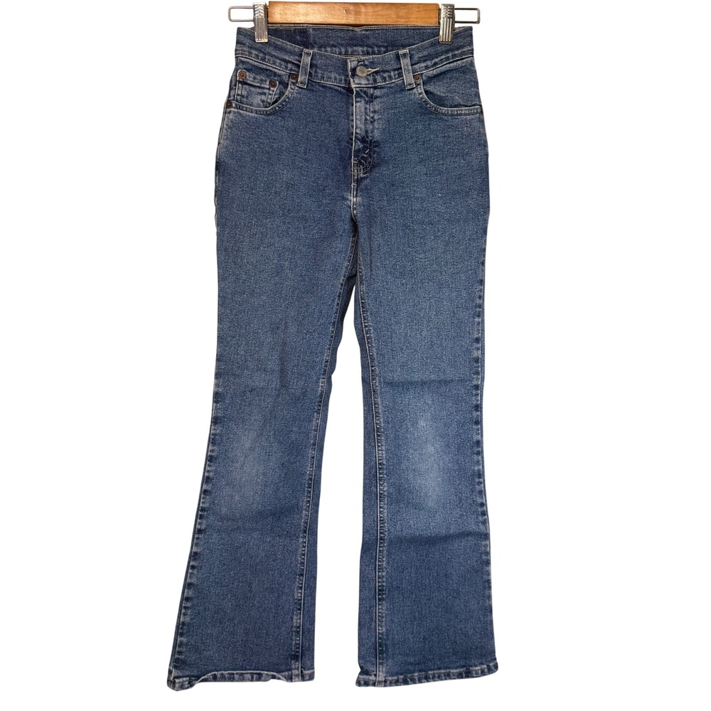 Vintage Levis 517 Regular Blue Bootcut Jeans Size 12 Medium‎ Wash Denim